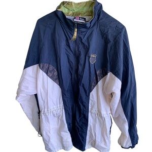 Vintage K-Swiss Classic Windbreaker Jacket Vented Size Large